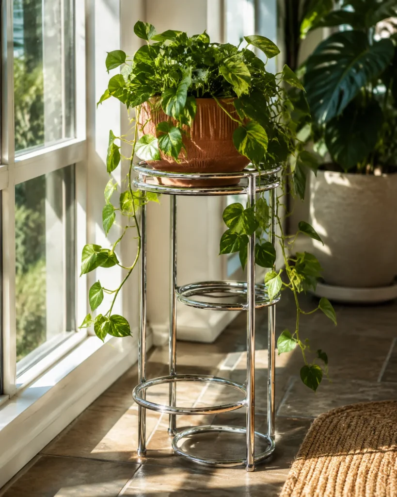 Chrome Plant Stand