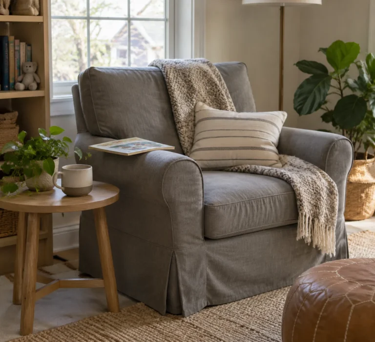 Cozy Reading Chair with Side Table