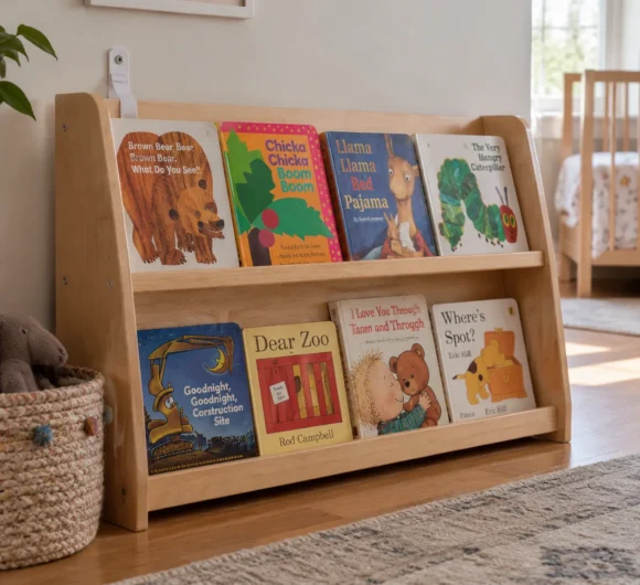 Low Bookshelf with Face-Out Display
