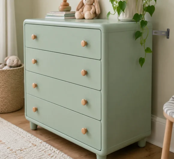 Pastel Dresser with Rounded Edges