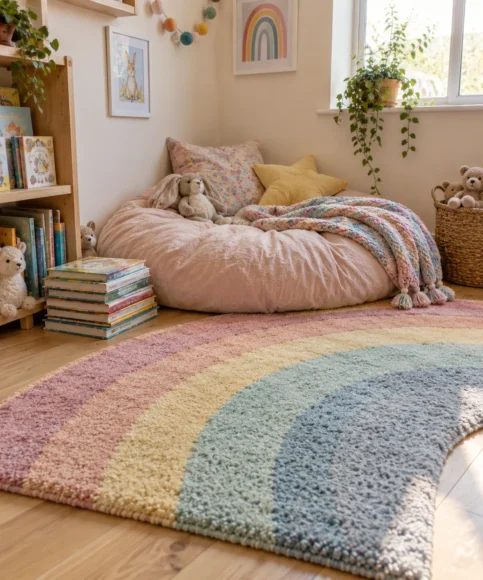 Pastel Rainbow Reading Nook