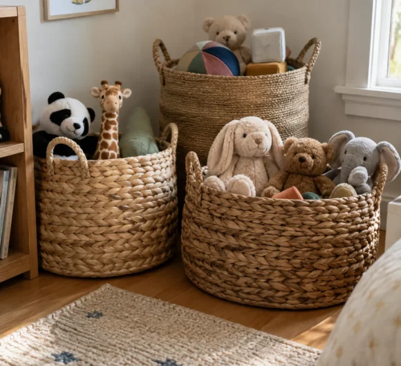 Woven Basket Toy Corner