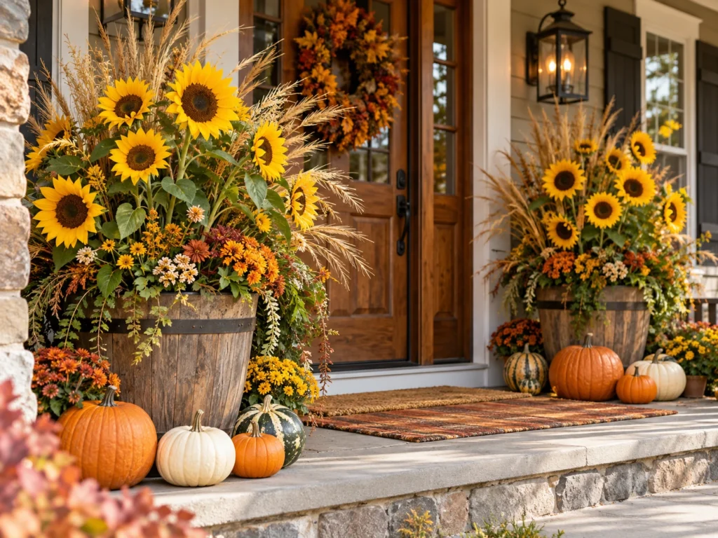Sunflower Porch Pots