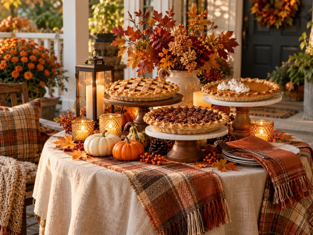Outdoor Table with Pie Display