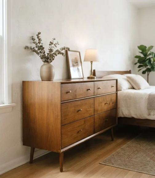 Acorn-Finish 6-Drawer Dresser