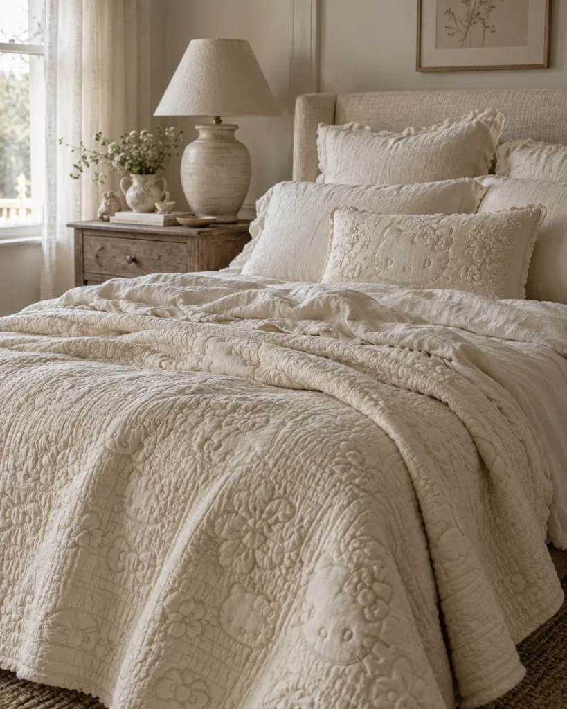 Monochromatic Textured Ivory Sanctuary
