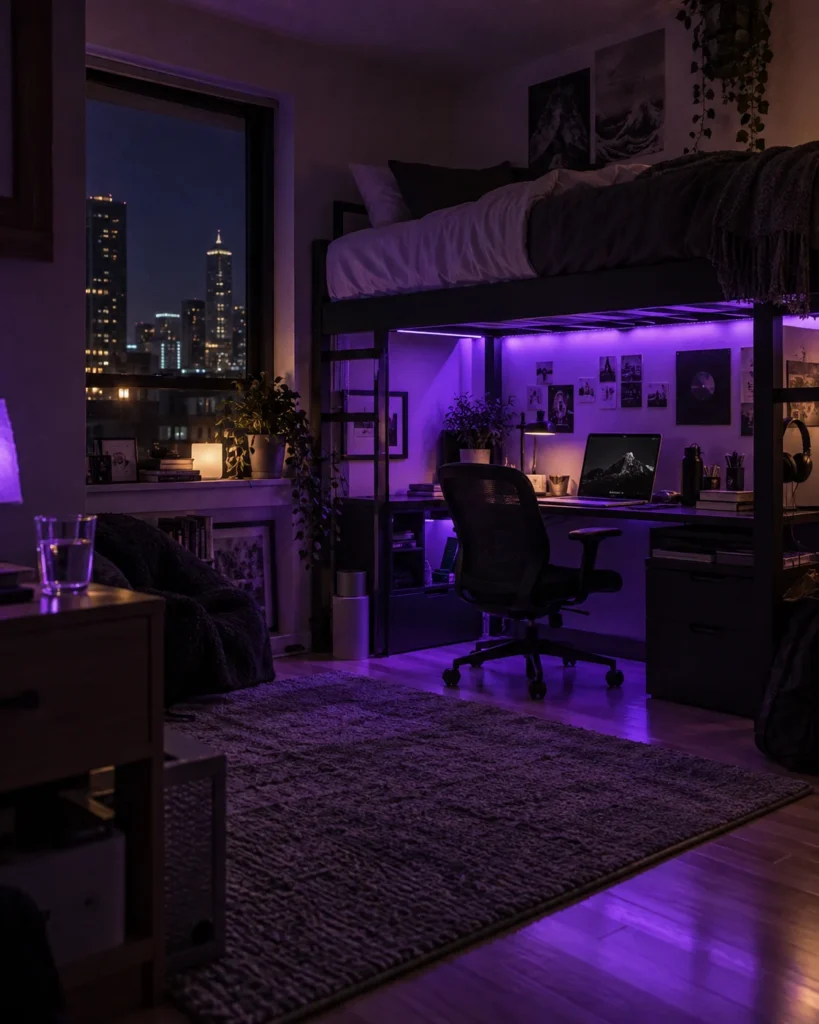 Neon Violet Under-Bed Ambient Glow