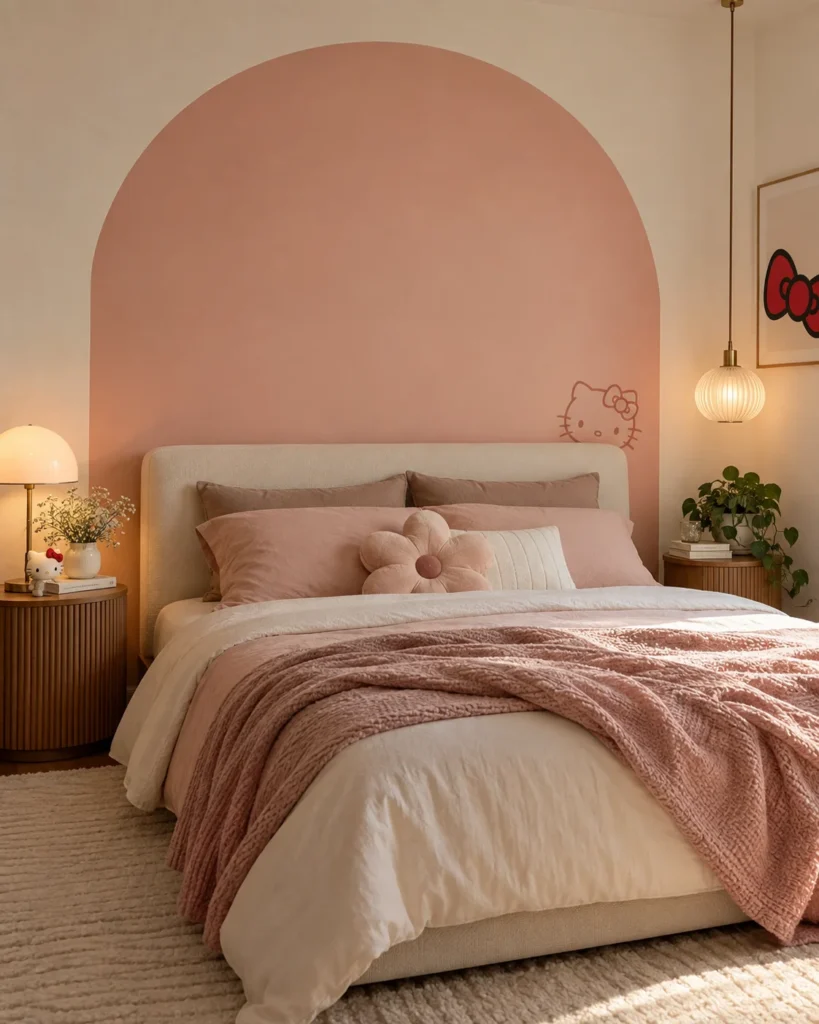 Painted Arch Headboard Feature