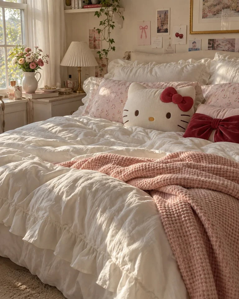 The Strawberry Milk & Cream Coquette Bed