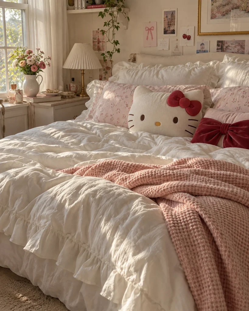 The Strawberry Milk & Cream Coquette Bed
