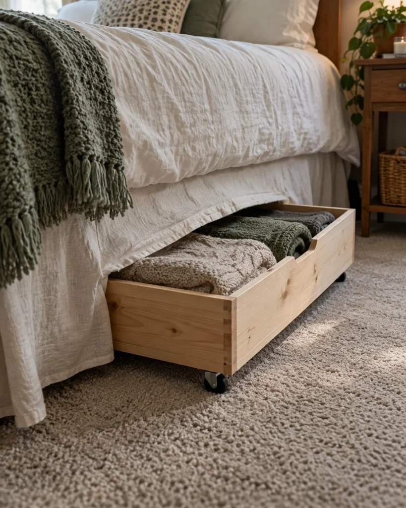 Under-Bed Rolling Concealed Storage