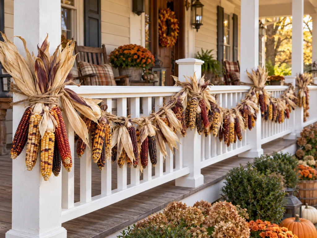 Porch Rail Corn Garland